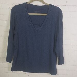 Calvin Klein Women's Navy Long Sleeve Top